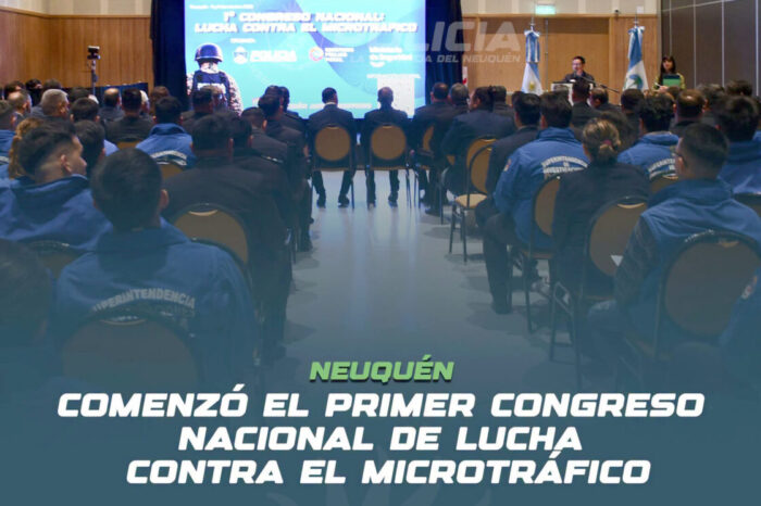 Comenzó el Primer Congreso Nacional de lucha contra el microtráfico en Neuquén con fuerte impronta del Ministerio de Seguridad y la Policía del Neuquén