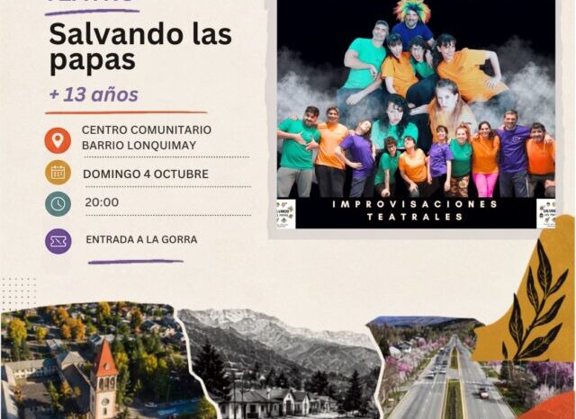 Teatro cerca de casa: "Salvando las papas" el teatro continúa su recorrido por los barrios de Junín de los Andes