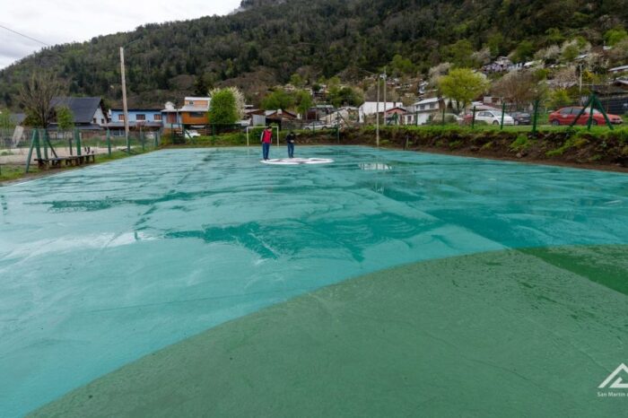 Finaliza la obra de renovación del playón del Club Sarmiento