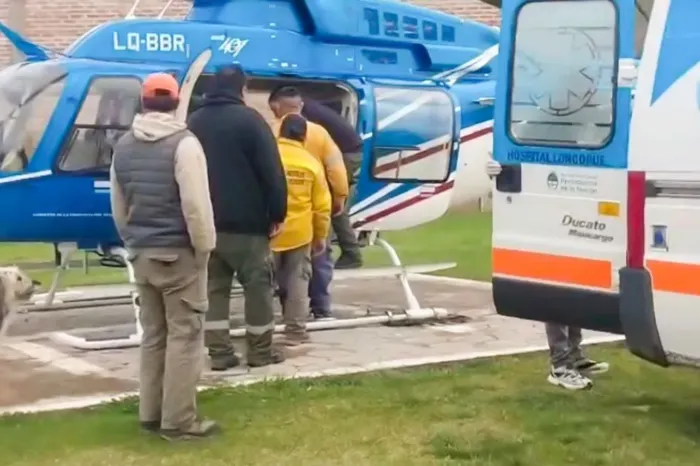 Con un gran operativo, asistieron a un poblador aislado por el temporal
